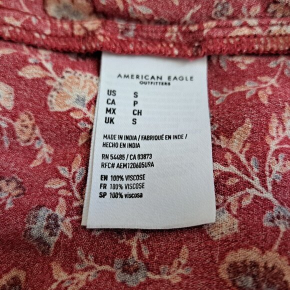 American Eagle Women Print Dress Multicolor Long Sleeve Size S/P Great Condition - Picture 9 of 9